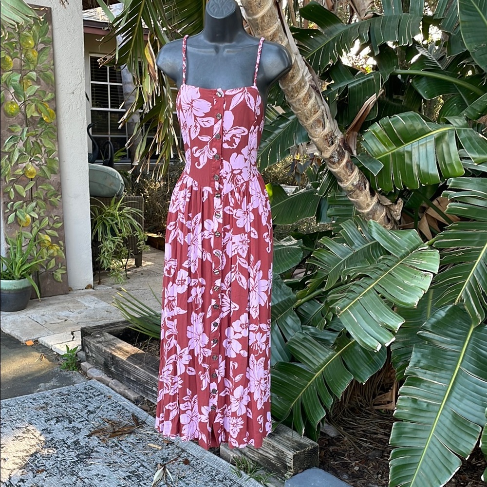 free people open back floral dress